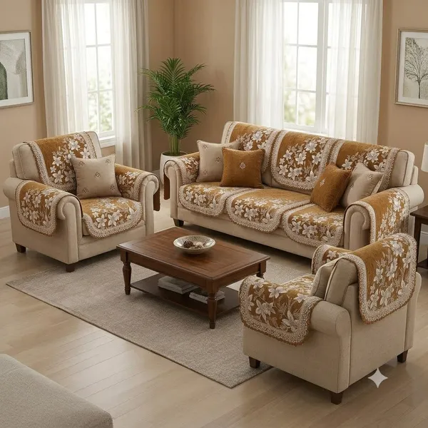 Yellow_And_White_Chenille_Sofa_Cover_For_Home_Furnishing