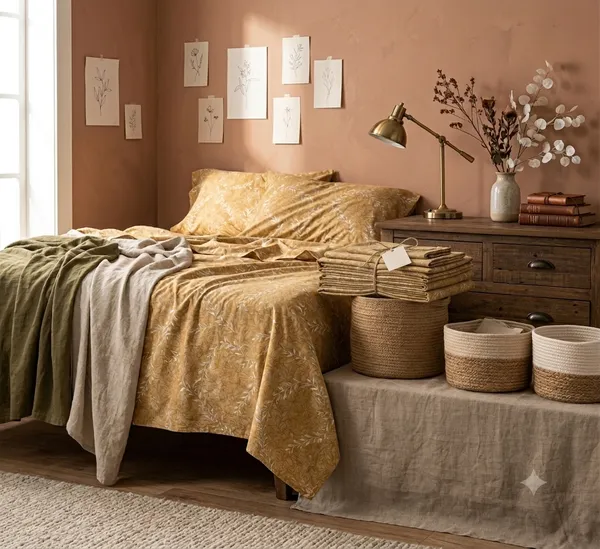 LOOMETRY_MART_GLACE_COTTON_BEDSHEET_SET_FOR_HOME_FURNISHING_