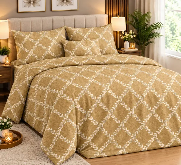 LOOMETRY_MART_GLACE_COTTON_BEDSHEET_SET_FOR_HOME_FURNISHING_