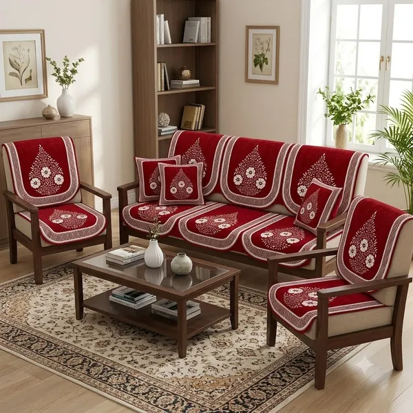 Red_And_White_Chenille_Sofa_Cover_For_Home_Furnishing