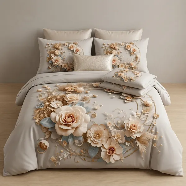 Multicolor_Glace_Cotton_Bedsheet_Set_For_Home_Furnishing