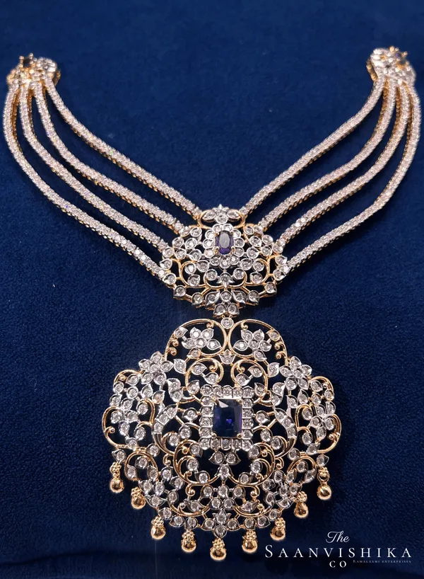 Purple_Alloy_Rani_Necklace_With_Earrings_For_Women