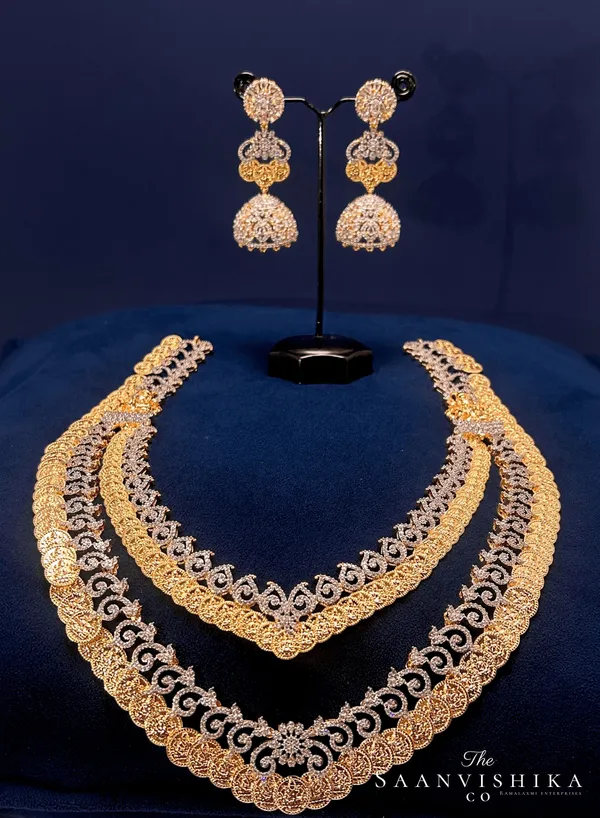 Golden_Alloy_Blend_Lakshmi_Kasulu_2-Layer_Haram_Set_For_Women