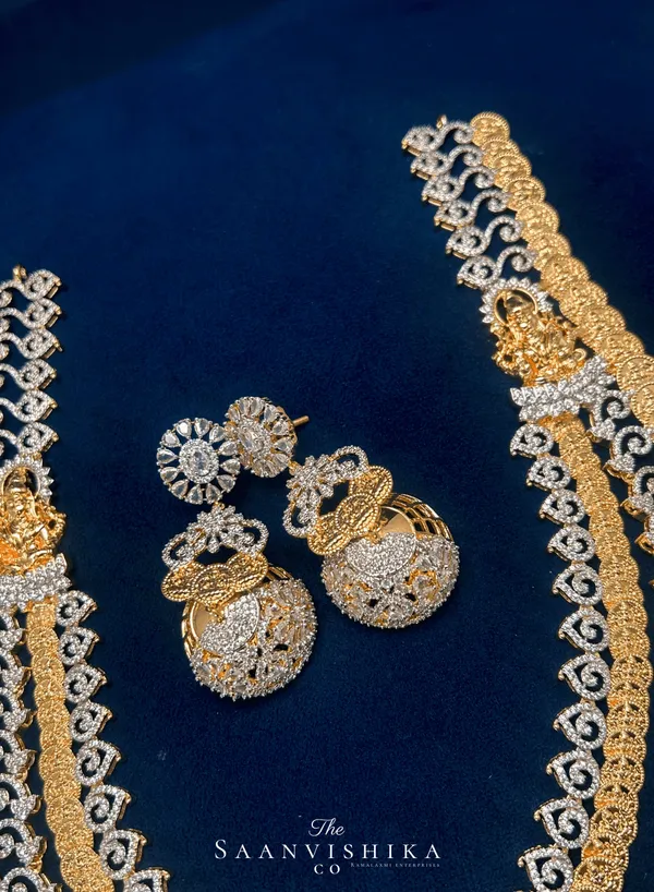 Golden_Alloy_Blend_Lakshmi_Kasulu_2-Layer_Haram_Set_For_Women