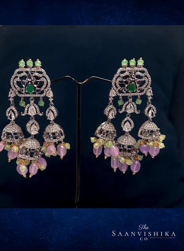 Multicolor_Alloy_Multi_Beaded_Peacock_Necklace_Set_For_Women