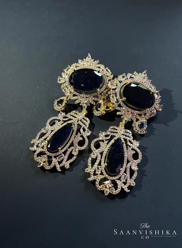 Purple_Alloy_Gemstone_Choker_Set_With_Earrings_For_Women