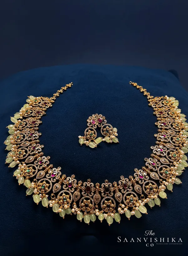 Green_Alloy_Gold_Beaded_Haram_Set_For_Women