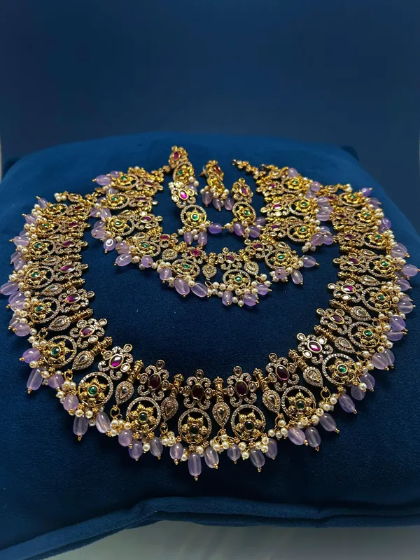 Purple_Alloy_Blend_Natural_Beads_Jewellery_Combo_Set_For_Women