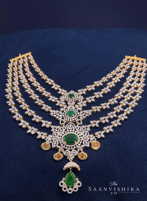 Multicolor_Alloy_Blend_5-Line_Grand_Necklace_Set_For_Women