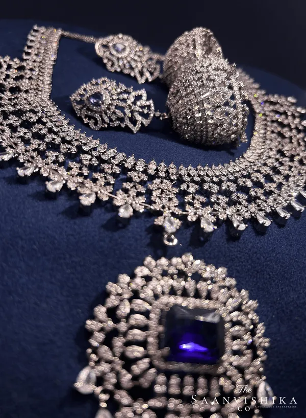 Purple_Alloy_Detachable_Pendant_Diamond_Necklace_With_Earrings_For_Women