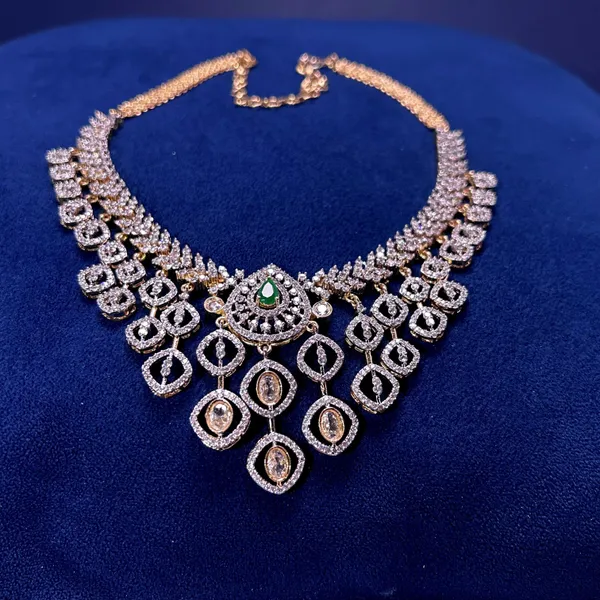 Multicolor_Alloy_Crystal_Hanging_Diamond_Replica_Jewellery_Set_For_Women