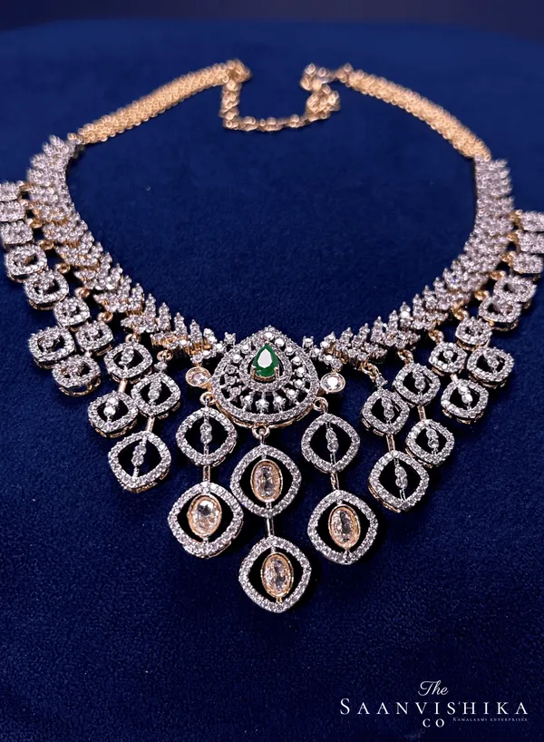 Multicolor_Alloy_Crystal_Hanging_Diamond_Replica_Jewellery_Set_For_Women