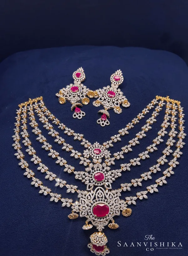Multicolor_Alloy_Blend_5-Line_Designer_Bridal_Necklace_For_Women
