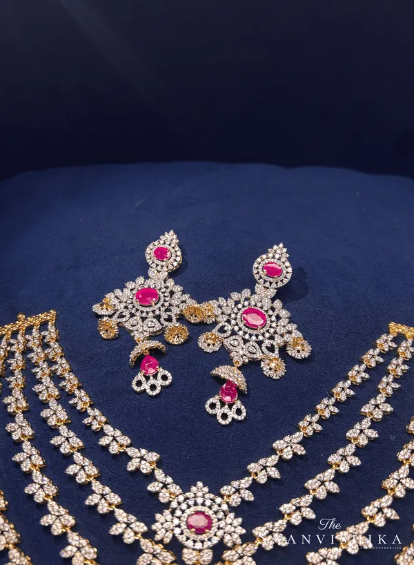 Multicolor_Alloy_Blend_5-Line_Designer_Bridal_Necklace_For_Women