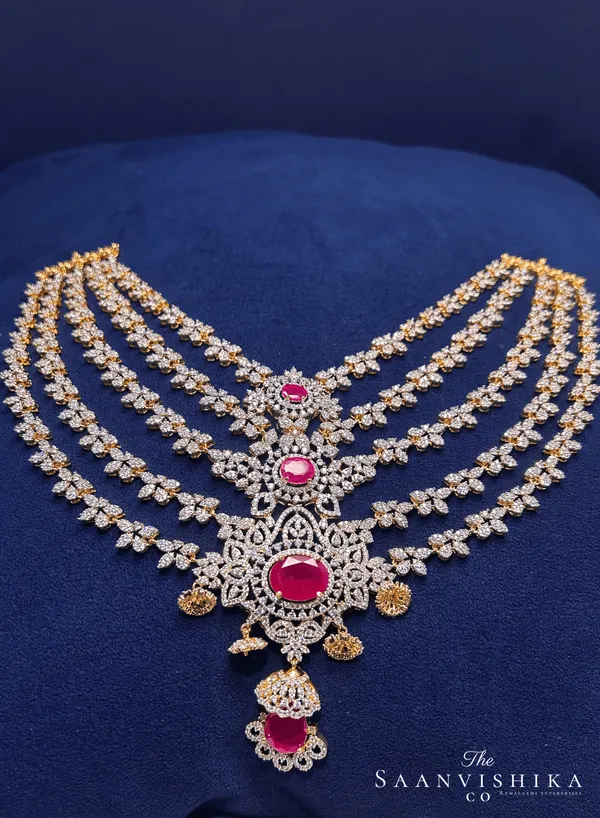 Multicolor_Alloy_Blend_5-Line_Designer_Bridal_Necklace_For_Women