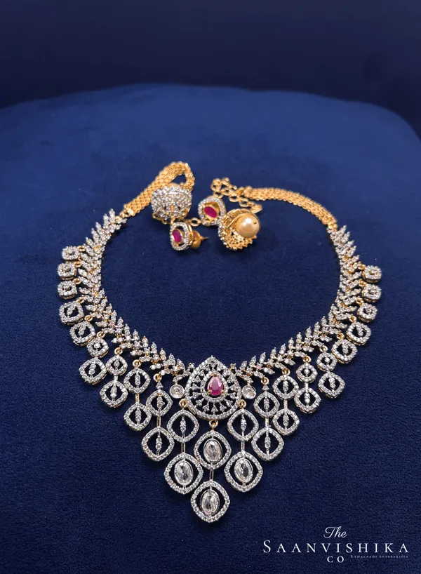 Purple_Alloy_Crystal_Hanging_Ruby_Designer_Jewellery_Set_For_Women