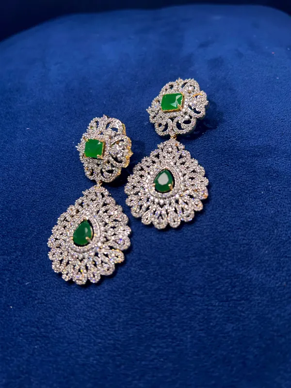 Green_Alloy_Emerald_Stud_Earrings_For_Women