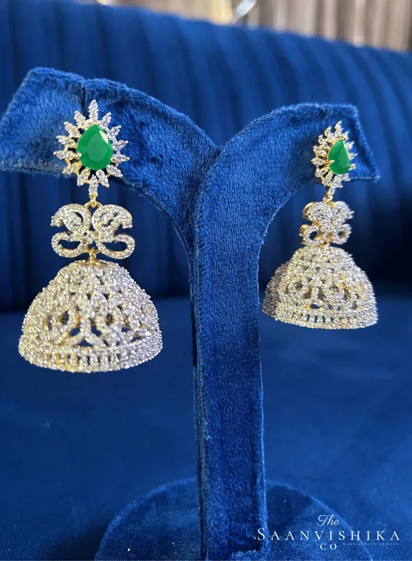 Green_Alloy_Blend_Droplet_Jhumka_Earrings_For_Women