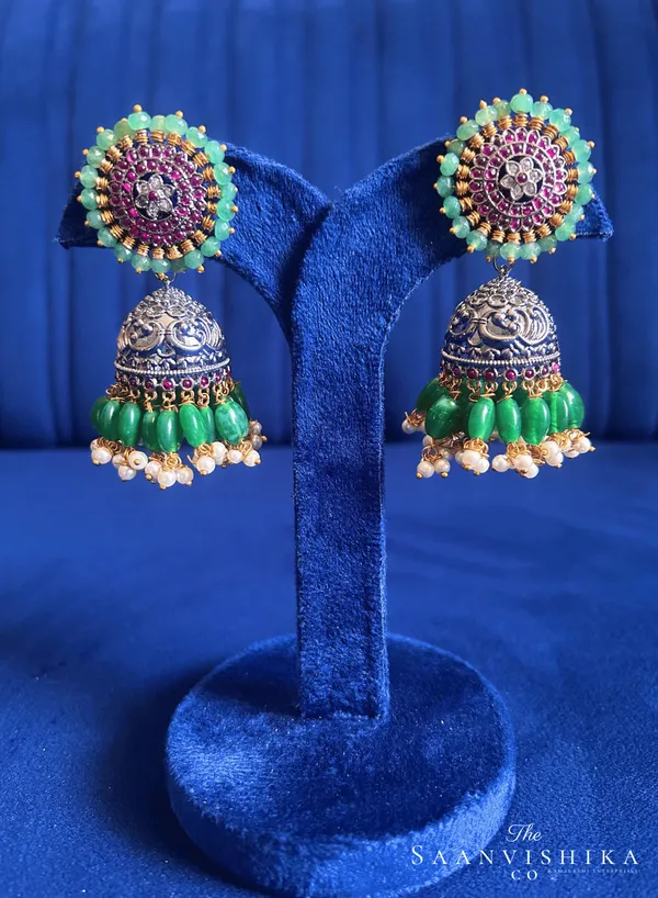 Multicolor_Alloy_Designer_Beads_Jhumka_For_Women