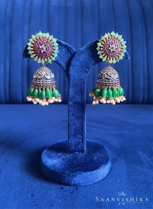 Multicolor_Alloy_Designer_Beads_Jhumka_For_Women