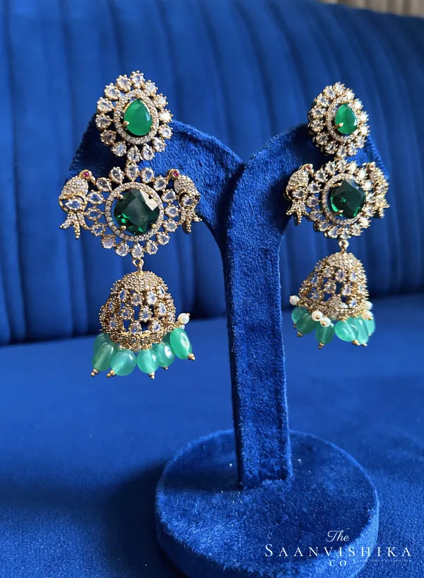 Green_Alloy_Parrot_Jhumka_For_Women