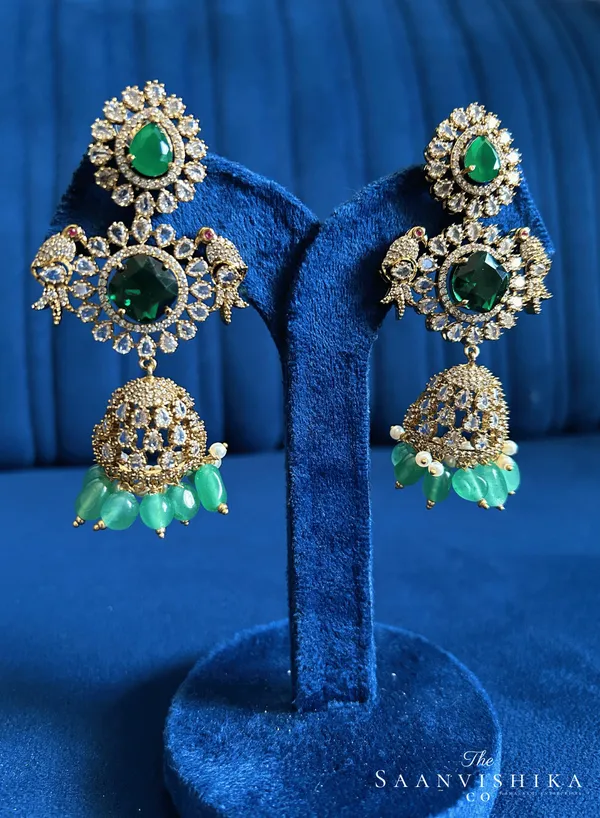 Green_Alloy_Parrot_Jhumka_For_Women