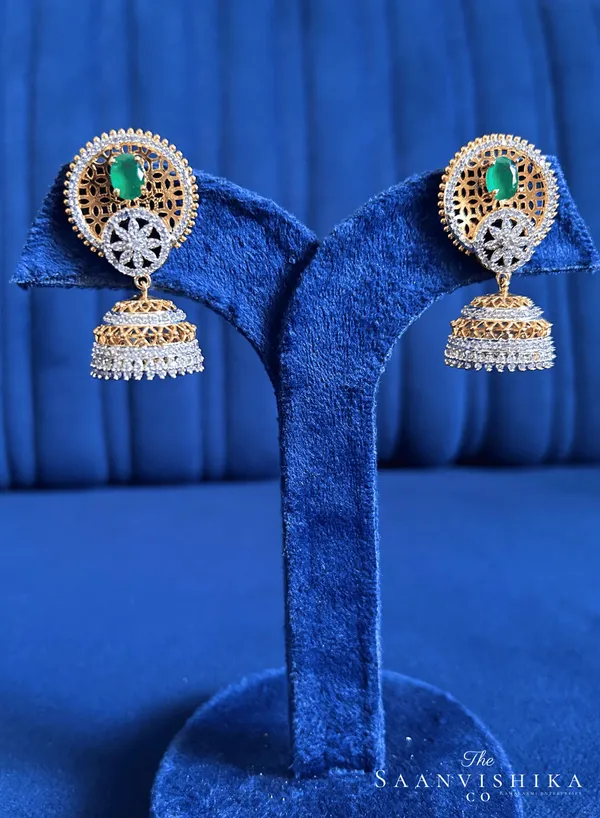 Green_Alloy_Mughal_Jhumka_For_Women