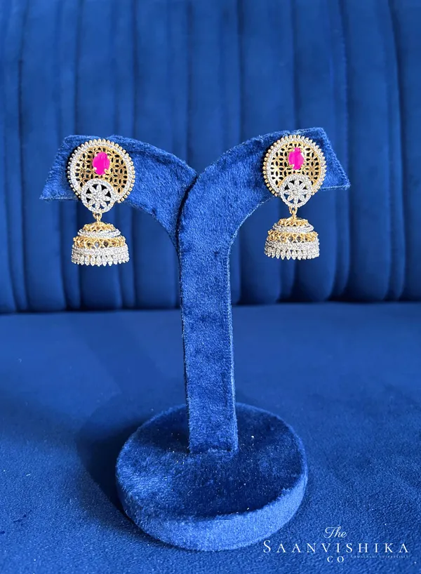 Red_Alloy_Mughal_Jhumka_Earrings_For_Women