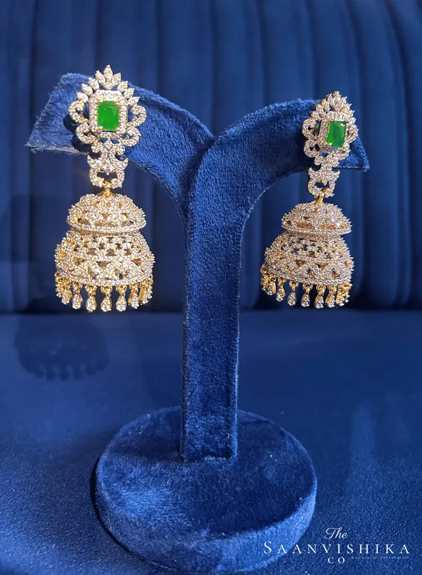 Green_Alloy_Double_Jhumka_For_Women