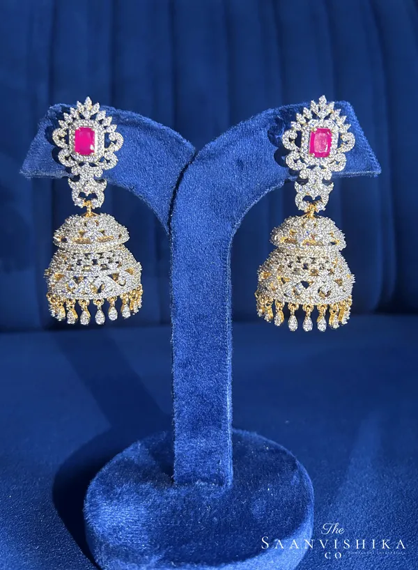 Red_Alloy_Double_Jhumka_Earrings_For_Women