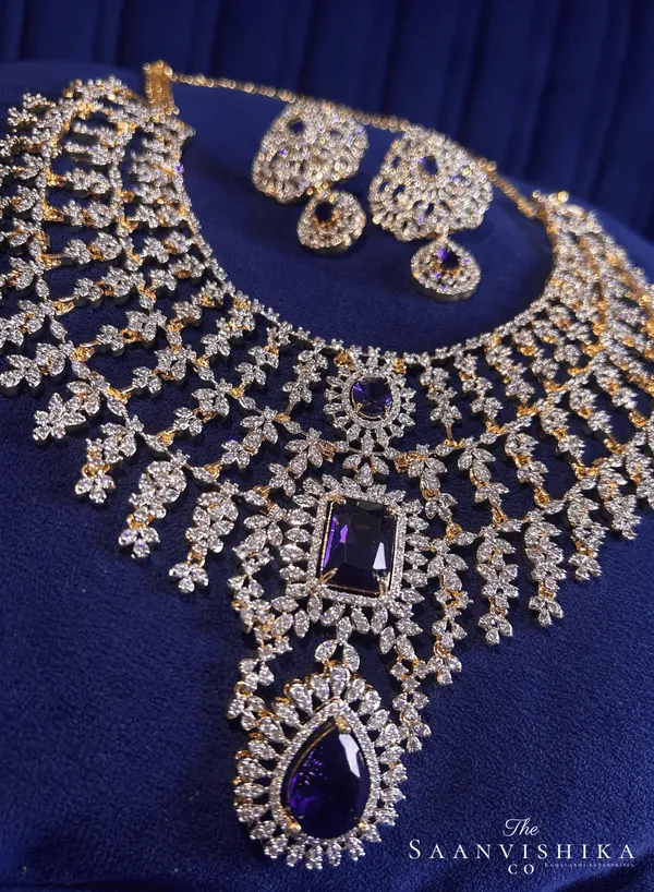 Violet_Alloy_Bridal_Triple_Gemstone_Cz_Diamond_Necklace_Set_For_Women