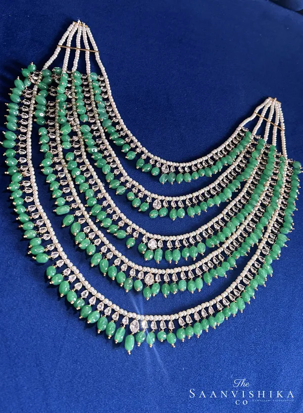 Multicolor_Alloy_5-Layer_Beads_Cz_Diamond_Haram_Necklace_For_Women