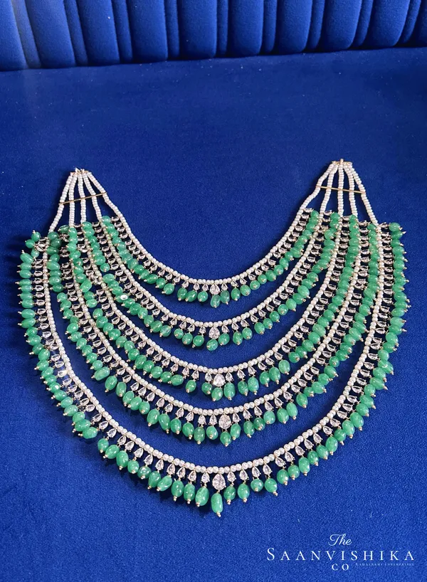 Multicolor_Alloy_5-Layer_Beads_Cz_Diamond_Haram_Necklace_For_Women