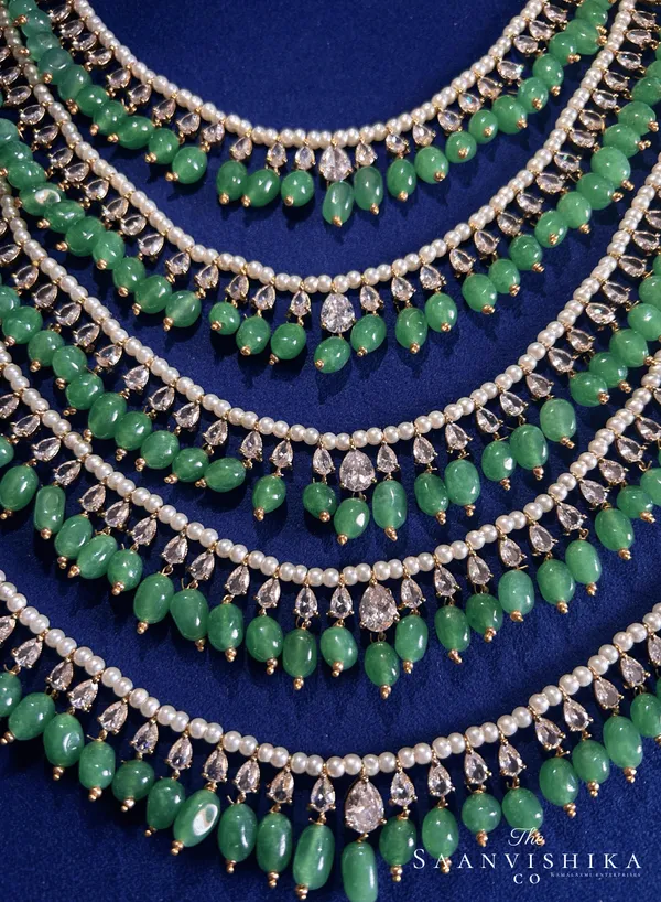 Multicolor_Alloy_5-Layer_Beads_Cz_Diamond_Haram_Necklace_For_Women
