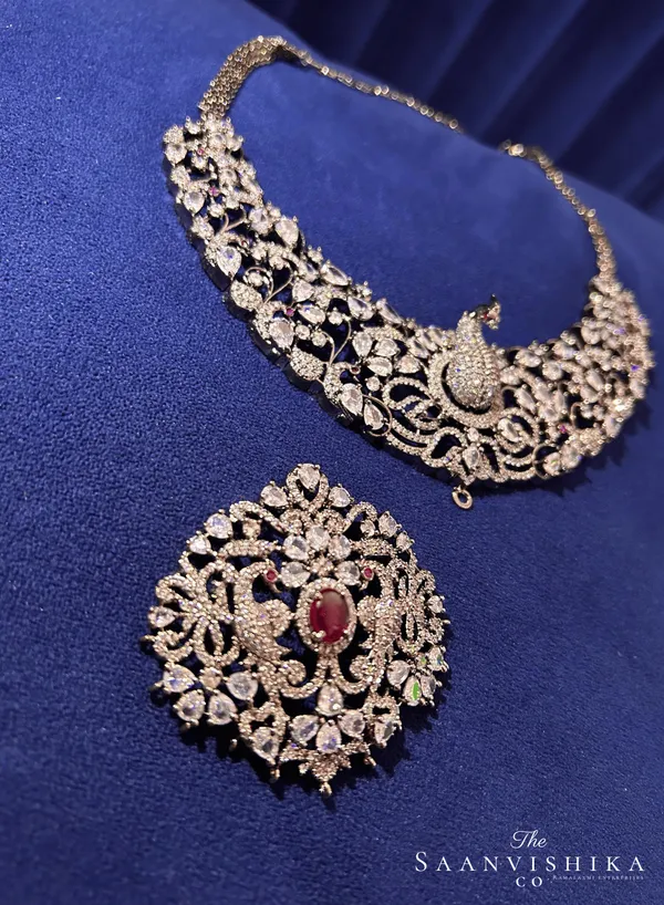 Red_Alloy_Blend_Victorian_Peacock_Detachable_Pendant_Necklace_Set_For_Women