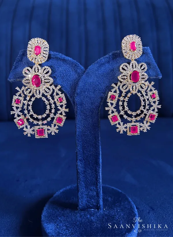 Red_Alloy_Bridal_Gemstone_Chandbali_Earrings_For_Women