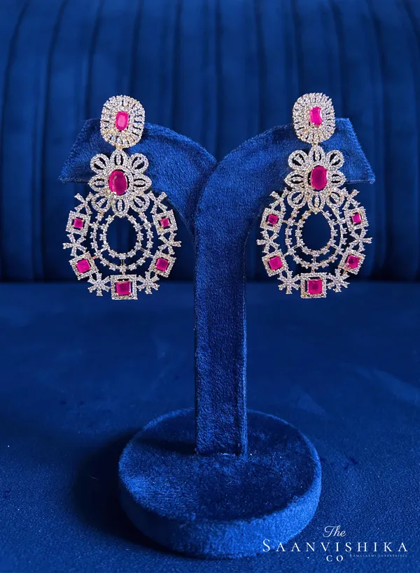 Red_Alloy_Bridal_Gemstone_Chandbali_Earrings_For_Women