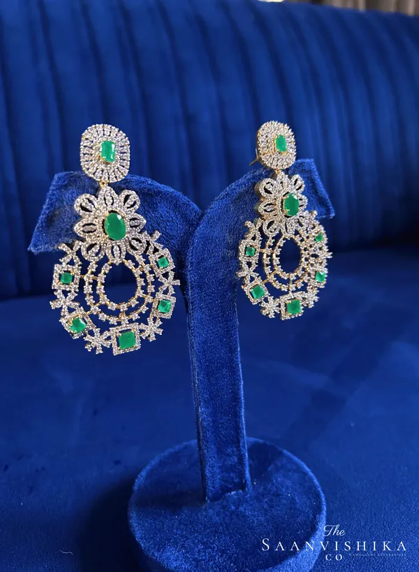 Green_Alloy_Blend_Bridal_Gemstone_Chandbali_Earrings_For_Women