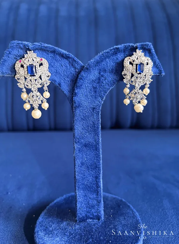 Violet_Alloy_Parrot_Pearl_Earrings_For_Women