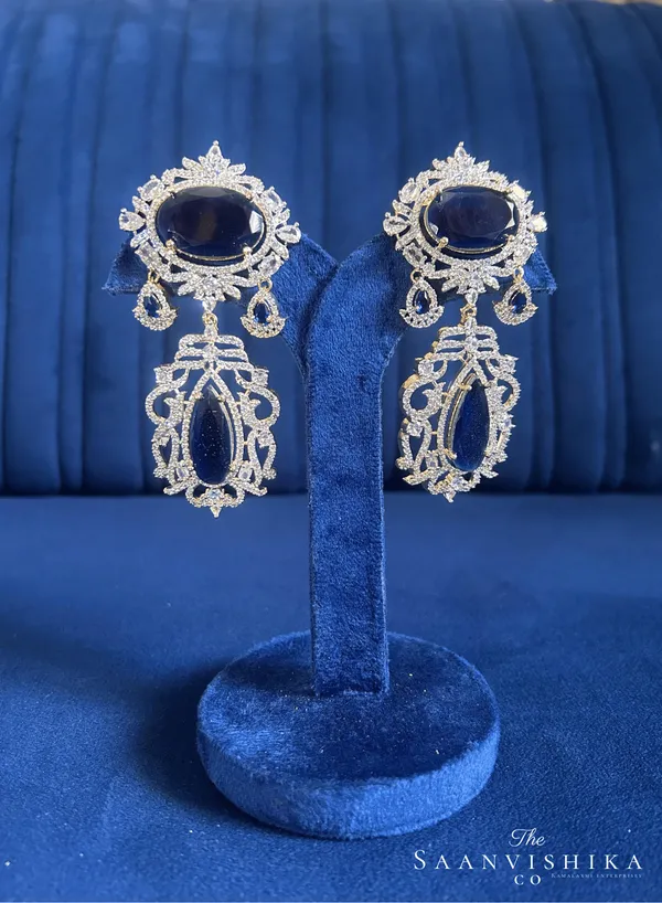 Violet_Alloy_Uncut_Gemstone_Earrings_For_Women