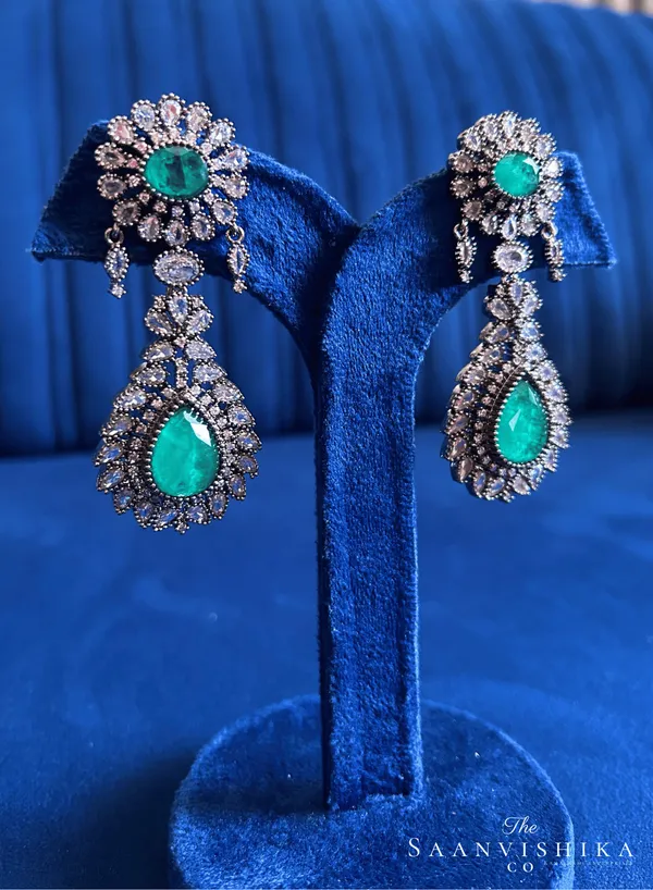 Green_Alloy_Doublet_Earrings_For_Women