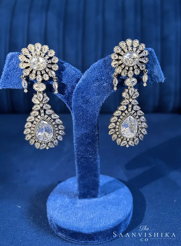 Silver_Alloy_Clear_Stone_Doublet_Earrings_For_Women