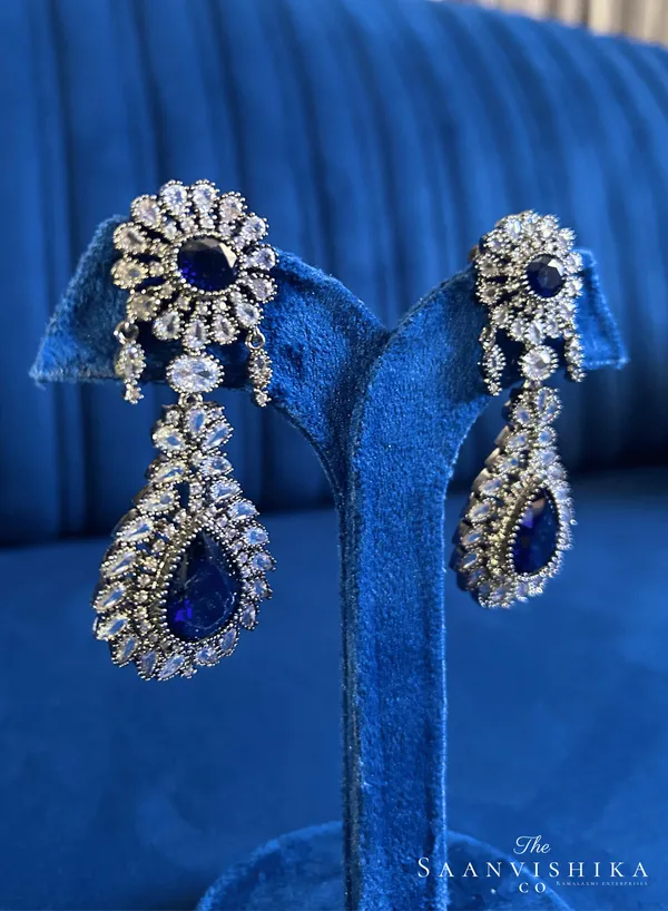 Blue_Alloy_Blend_Doublet_Earrings_For_Women