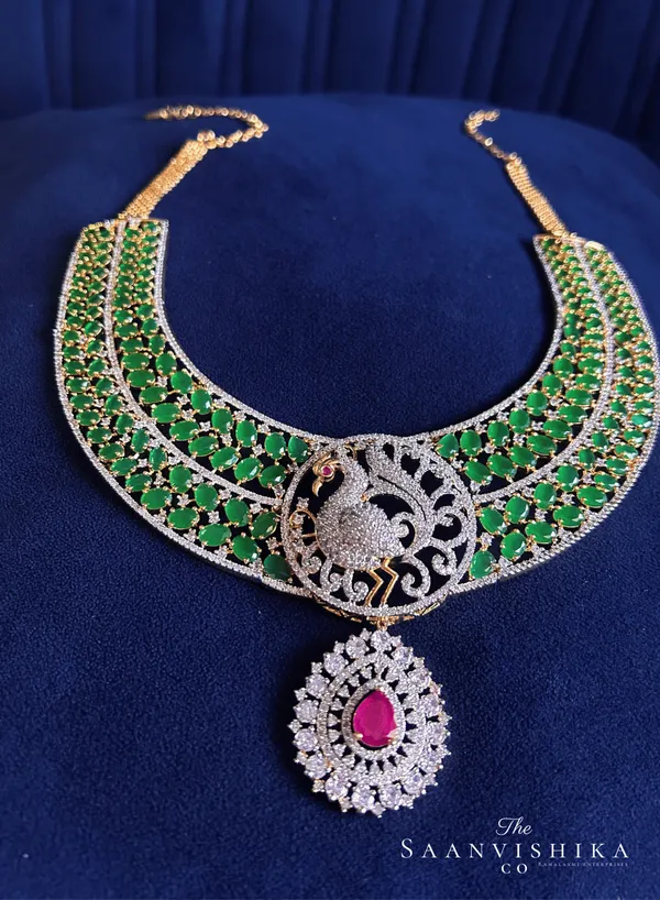 Green_Alloy_Peacock_Emerald_Haram_Set_For_Women