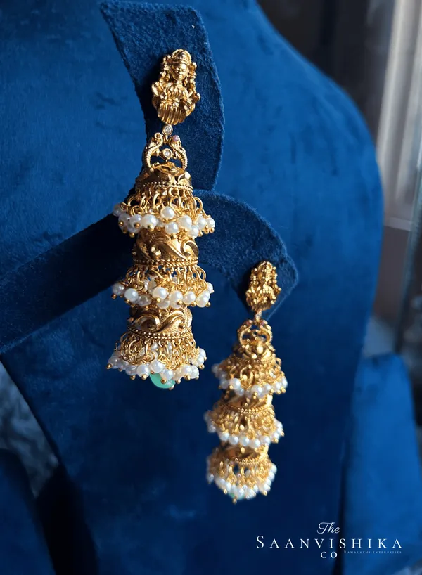 Golden_Alloy_Antique_Laxmi_Guttapusalu_Jhumka_For_Women