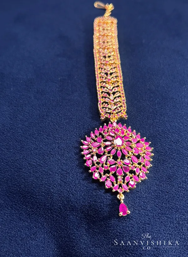 Pink_Alloy_Ruby_Bridal_Maang_Tikka_For_Women