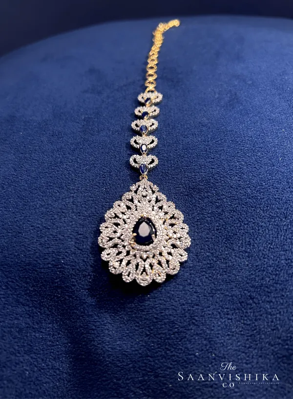Blue_Alloy_Floral_Gemstone_Bridal_Maang_Tikka_For_Women