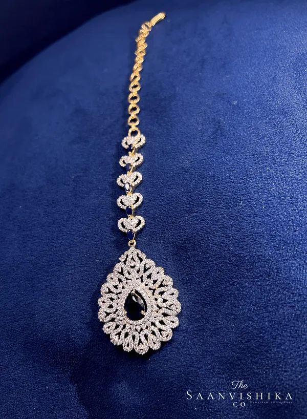 Blue_Alloy_Floral_Gemstone_Bridal_Maang_Tikka_For_Women