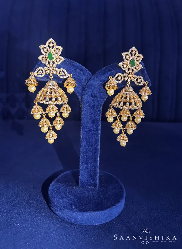 Green_Alloy_Blend_Pearl_Bridal_Jhumka_For_Women