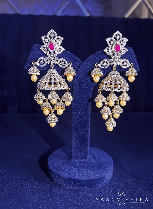 Red_Alloy_Bridal_Pearl_Jhumka_For_Women